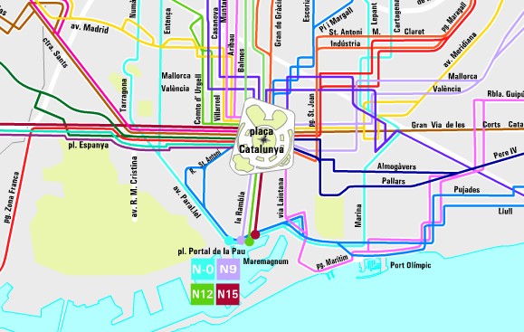 Mapa de Nit Bus