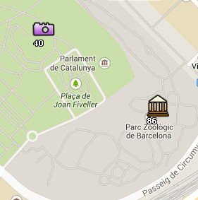 Situación del Parc de la Ciutadella en el Mapa de Barcelona