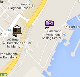 Situación del Museu Blau en el Mapa de Barcelona