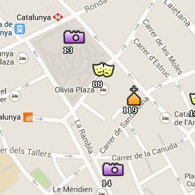 Situación de Plaça Catalunya en el Mapa de Barcelona